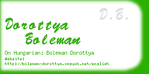 dorottya boleman business card